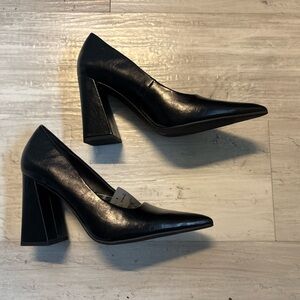 Worthington Omarkey Black Pointed-Toe Block Heel Pumps Size 8 New With Tag